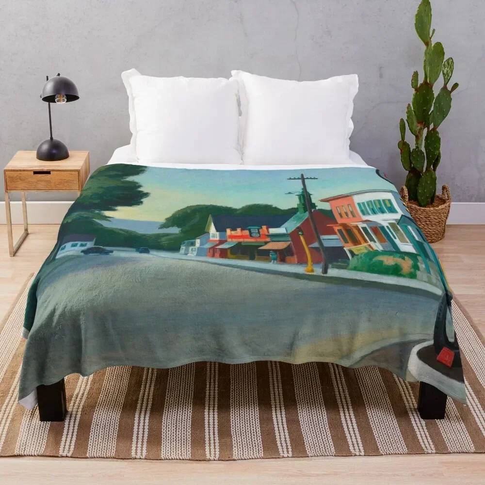 

Edward Hopper - Gas station, Art reproduction Throw Blanket funny gift Personalized Gift Decoratives Blankets