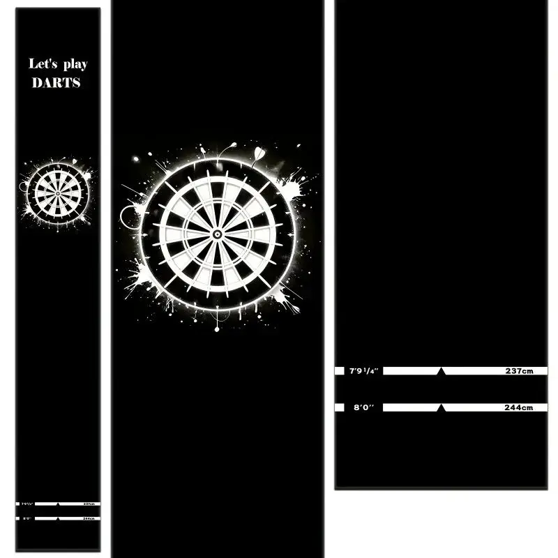 VIKAMA Non-Slip Dart Board Mat Wear-Resistant Throw Line Carpet Training Floor Protector for Game Room Bar Home Decor