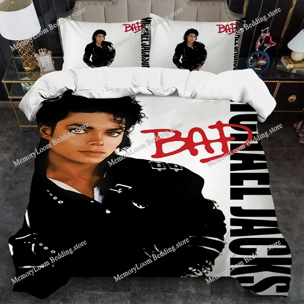 Singer M-Michael Jackson Music Duvet Cover Set tyle Bedding Soft Laundry Cotton Bed Four Seasons Student Dormitory Home Textile