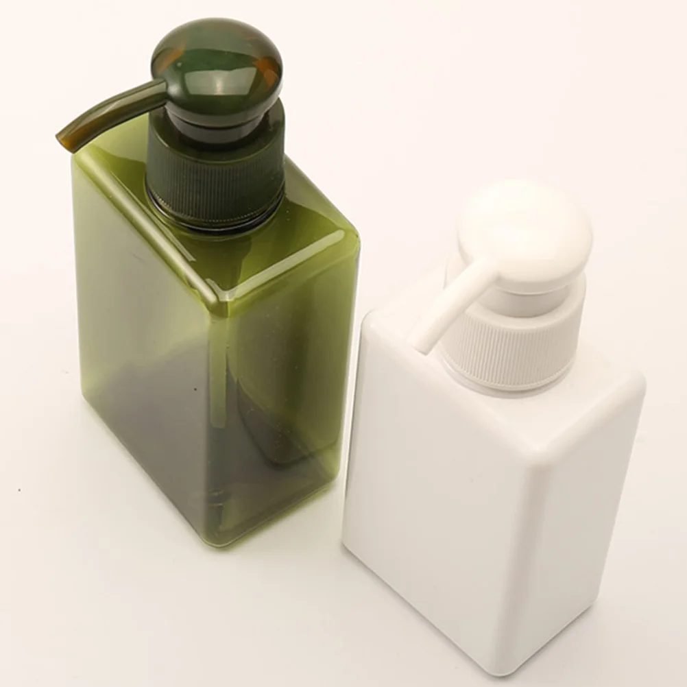 2 stücke 280 ml Nachfüllbare Petg Leere Quadratische Flasche Mit Spray Pumpe Für Flüssigkeit Seife Körper Waschen Ätherisches Öl reise Toilettenartikel