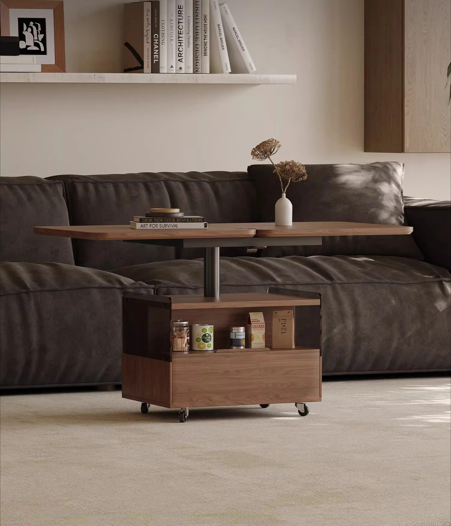 

Coffee Table Lifting Folding Dining Table Rectangular Living Room Home Small Apartment Small Cart Side Table