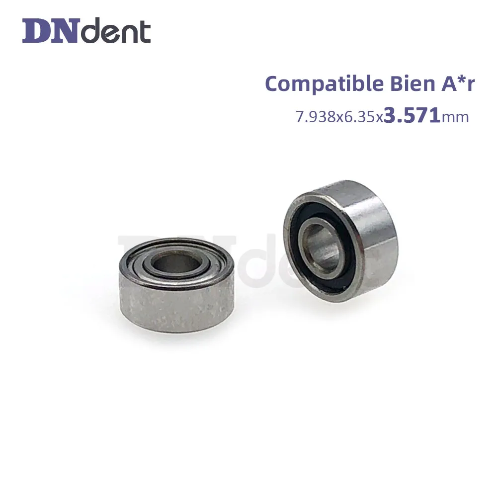 

10pcs Super quality High speed Bien Air handpiece dental turbine Ceramic balls bearings SR2-5TLZWN 7.938x6.35x3.571mm