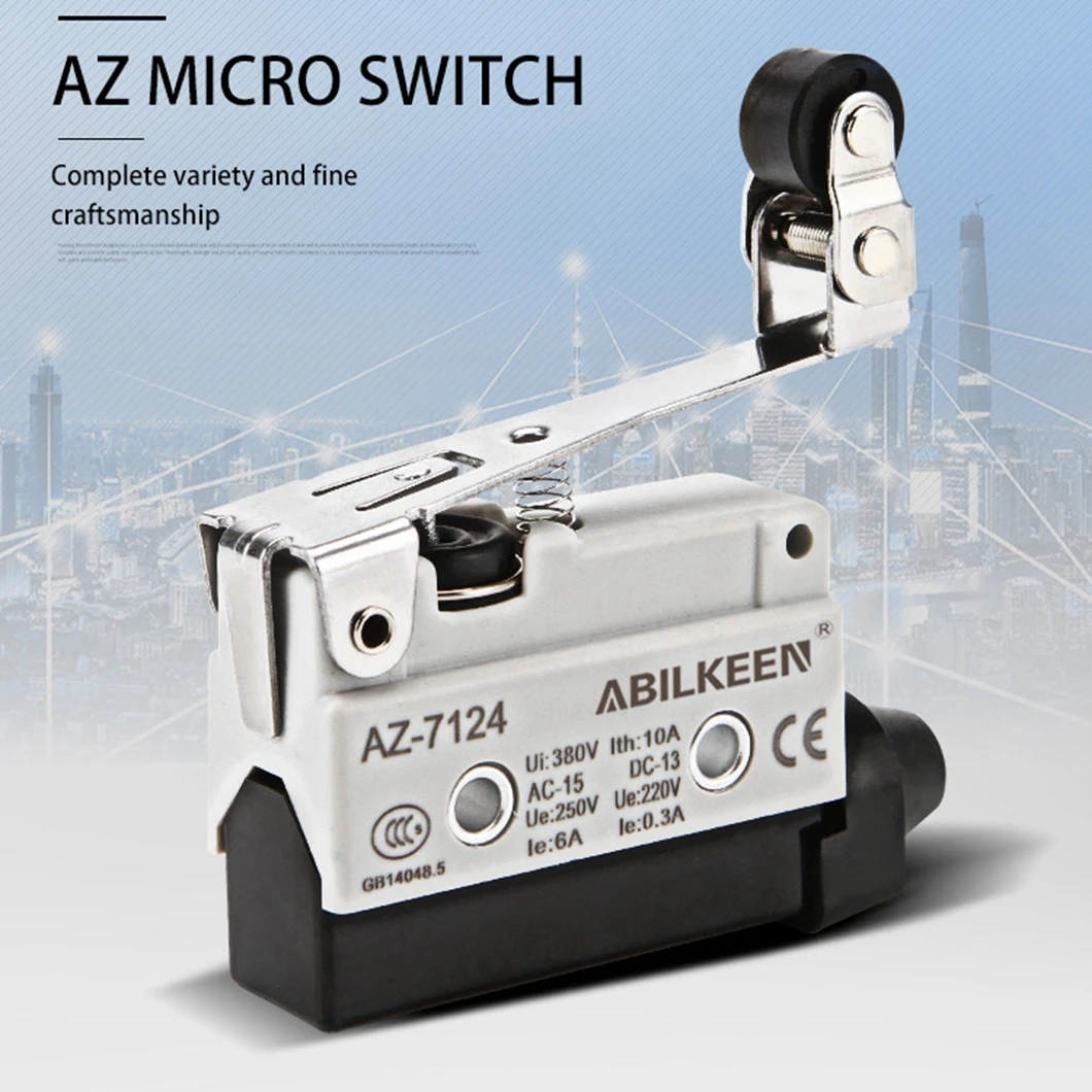 ABILKEEN AZ-7124 Mini IP66 Waterproof Micro Limit Switch 250V 10A Load 1NO1NC Momentary Limit Travel Switch with 3Pin Terminal