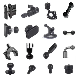 17mm Ball Tripod Mount Double Socket Arm Clamp Joint Connecting Rod 1/4