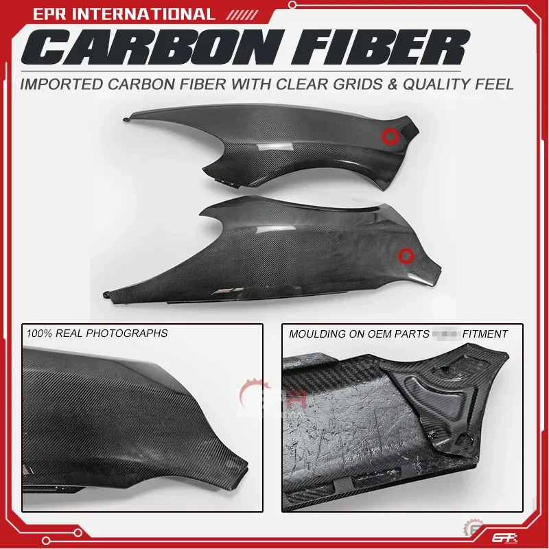 

For Mclaren 14-16 650S Carbon Fiber Front Fender Arch Glossy Finish Wheel Flare (Fit MP4 Upgrade Require Full Kits & Headlight)