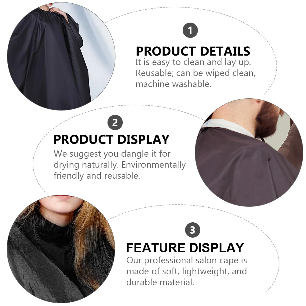 1 قطعة حلاقة كيب لينة خفيفة الوزن صالون تصفيف الشعر ثوب صبغة شعر بيرم الحلاق سموك قابلة لإعادة الاستخدام سهلة التنظيف قص الشعر المئزر