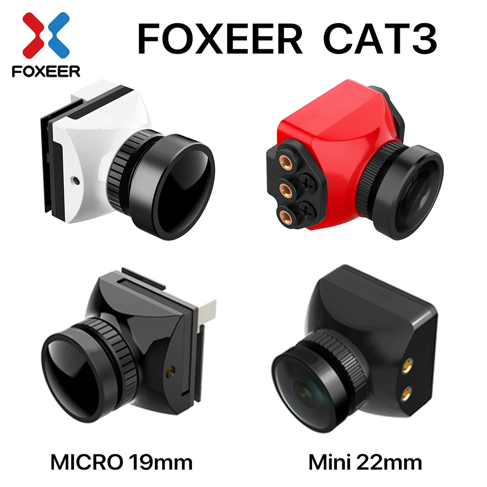 Foxeer kocour 3 mikro mini FPV kamera 1200TVL 0.00001lux FPV noc kamera pro RC závodní prodleva