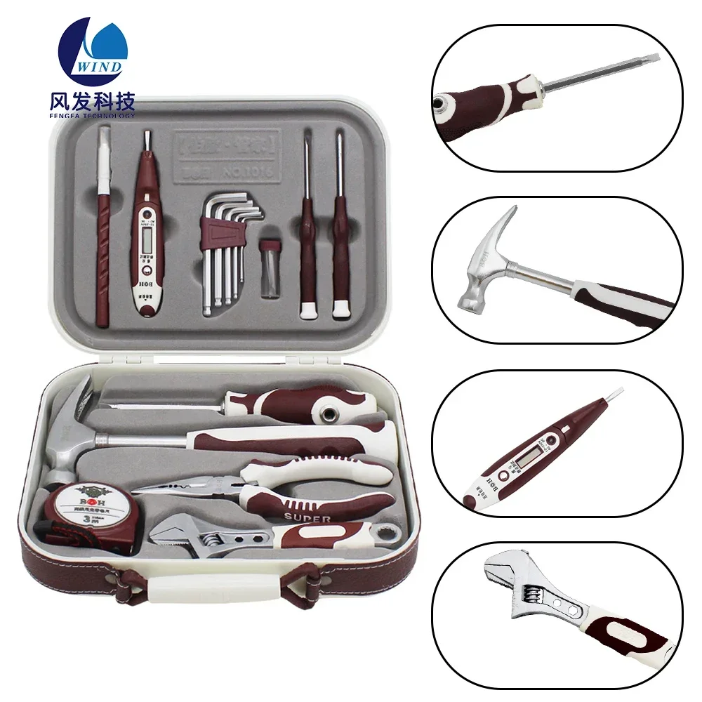 

Toolbox Home Tool Repair Kit Multi Hardware Tools Hand Set Allen Keys Bits for Screwdriver Multifunction Pliers Electricians Bit