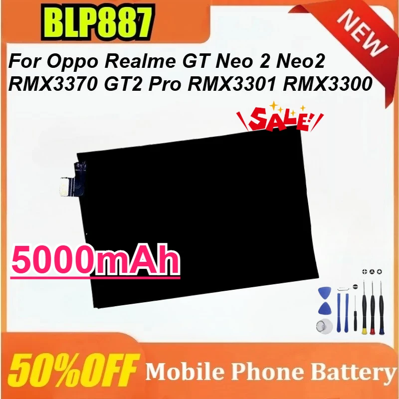 blp887-5000mah-mobile-phone-battery-for-oppo-realme-gt-neo-2-gt-neo-3-5g-neo2-rmx3370-gt2-pro-rmx3301-rmx3300-with-tools