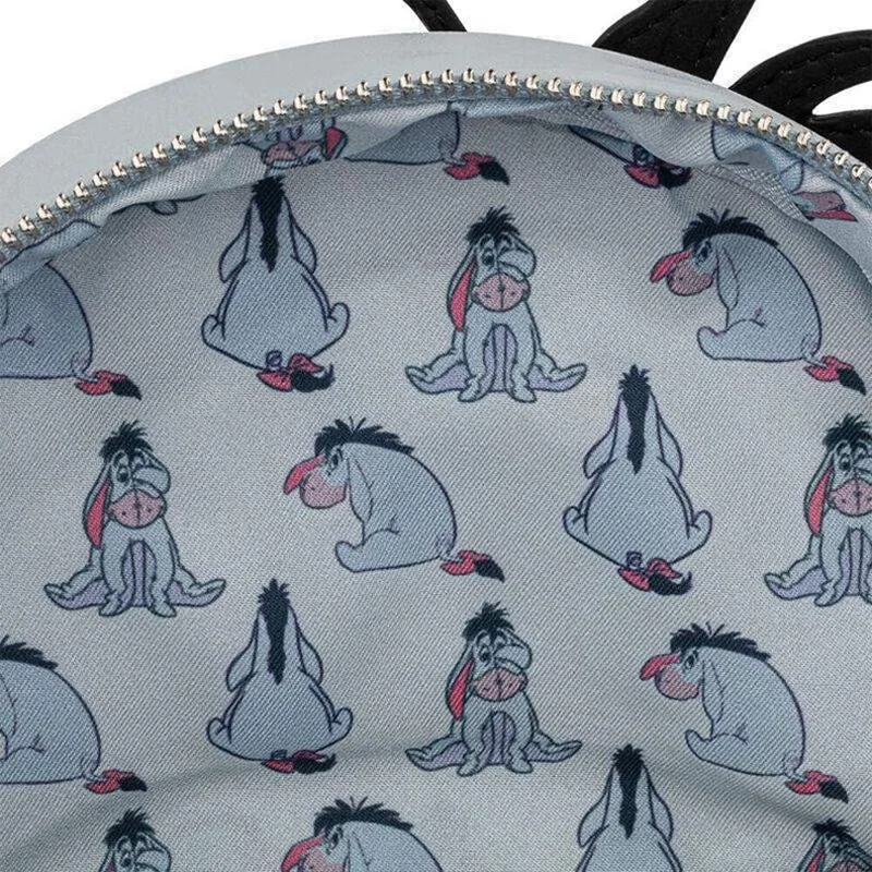 Disney Eeyore Cosplay Womens Double Strap Shoulder Bag Purse Winnie The Pooh Friends Cute Blue PU Leather Backpack