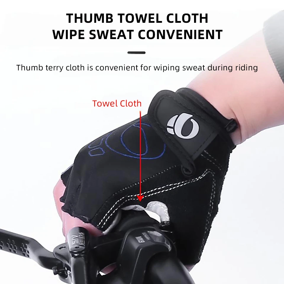 Yanace Fingerless Bike Gloves Gel Padded Shockproof Breathable Anti Slip Half Finger Cycling Gloves for Men Women MTB Road Bike
