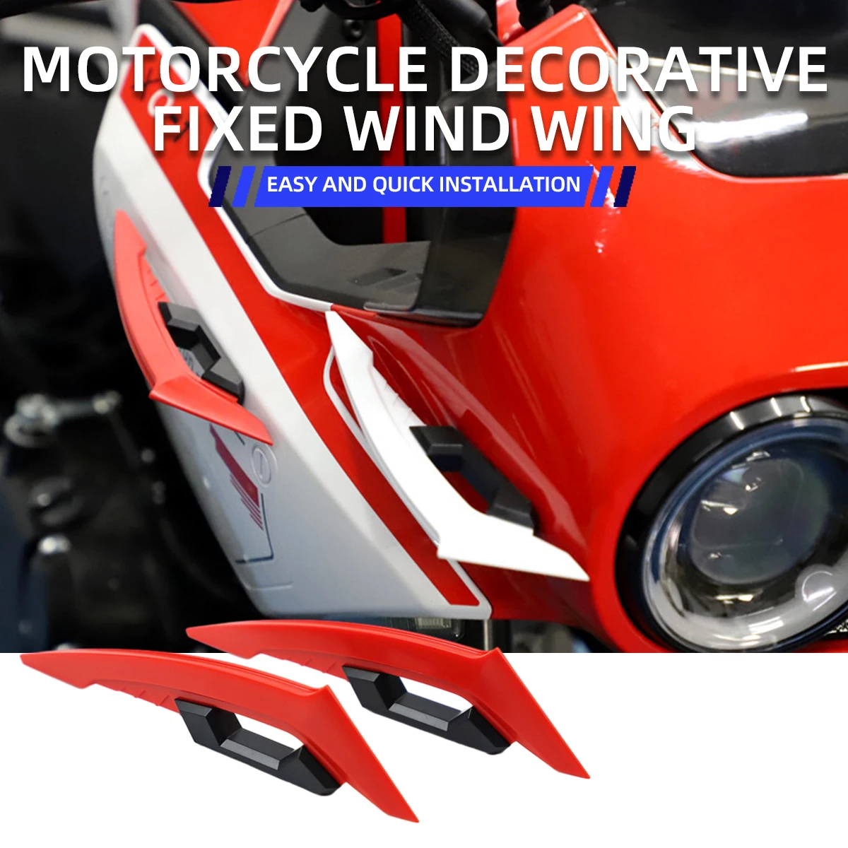 Motorcycle Modification Wind Knife Decoration Front Bar Spoiler Large Wind Knife Bumper Crescent Motorbike Styling Accessories