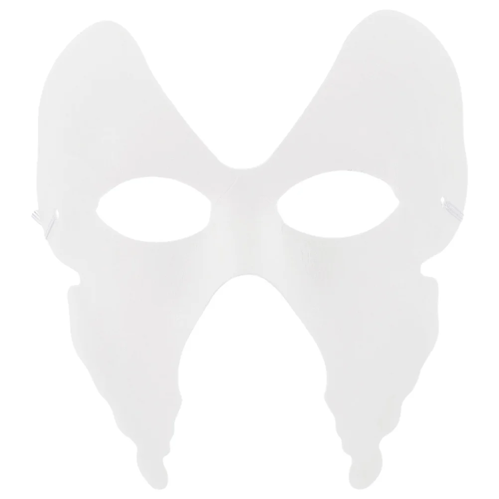 1 قطعة أقنعة الفراشة البيضاء فارغة DIY بها بنفسك صياغة الاطفال المشاريع الفنية حفلة الهالوين تفضل قناع تنكر السائبة #3