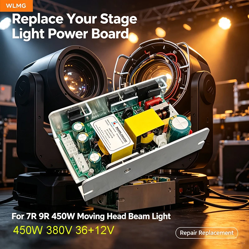 450W HK‑450W Switching Power Supply Board 380V 36V 12V Replacement for 7R 9R Moving Head Beam Stage Light Repair Part