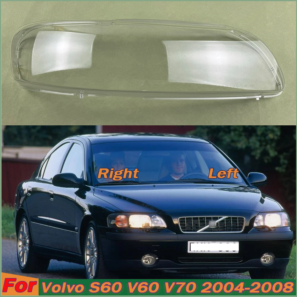 

For Volvo S60 V60 V70 2004-2008 Car Front Headlight Cover Headlamp Lampshade Lampcover Head Lamp light Covers Lens Shell Caps