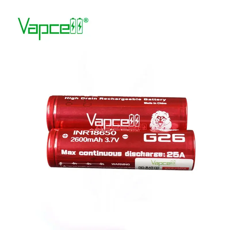 Original Vapcell INR 18650 G26 2600mah 25A 3.7V Battery High Performance Cell For Power Tools Better Than Vtc5A Equal To P26A