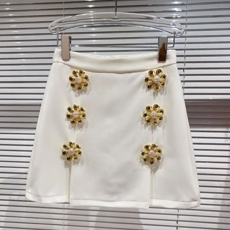 

Костюм с золотыми стразами и большим цветочным дизайном, юбка с запахом, длина до тела, Ele, женский Faionable ort Bum Cover up