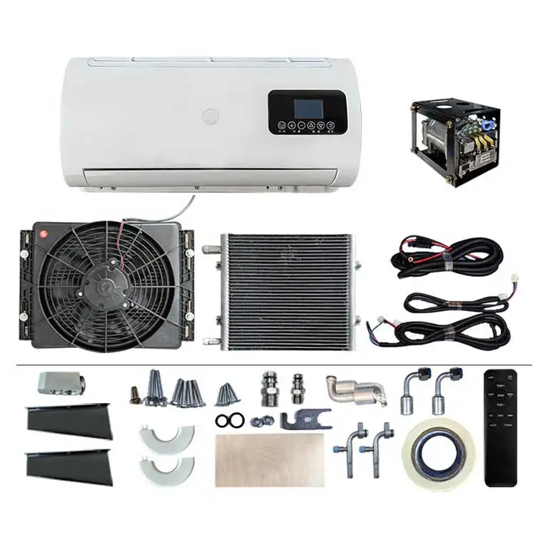 العالمي سبليت نوع مبرد الهواء تكييف كهربائي مواقف السيارات 12v24v تكييف الهواء للشاحنة #1