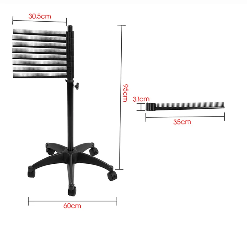 プロ-ABSくしヘアエクステンションツール,ウィッグスタンド,ディスプレイラック,くし