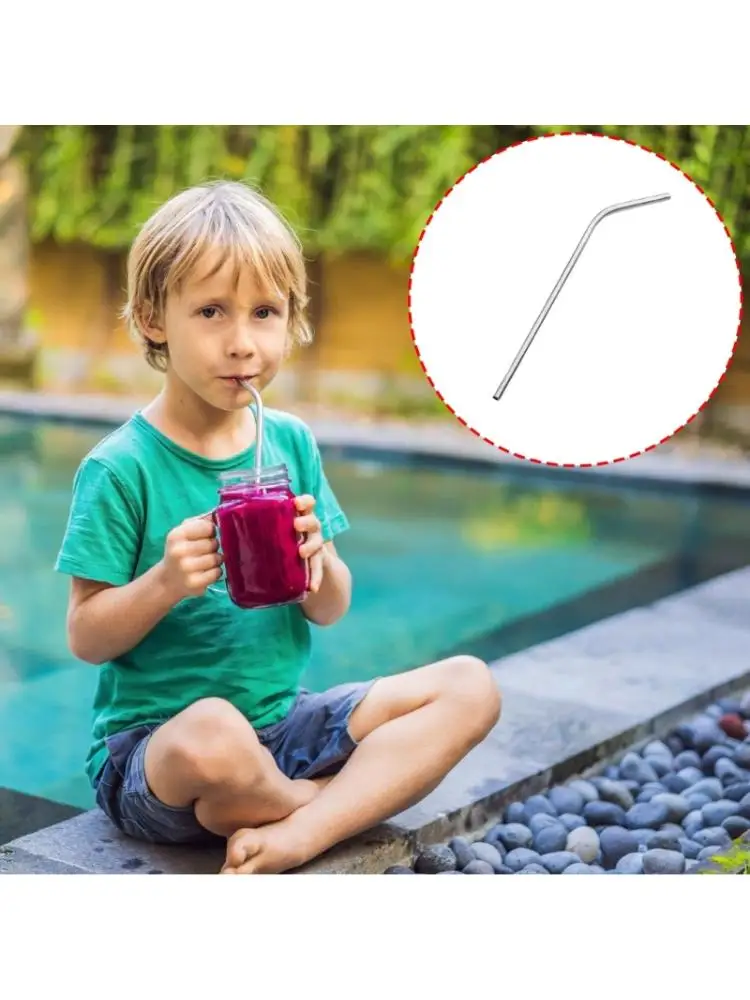  Reusable Metal Drinking Straw For Juice Coffee Cold Beverages Secure Design