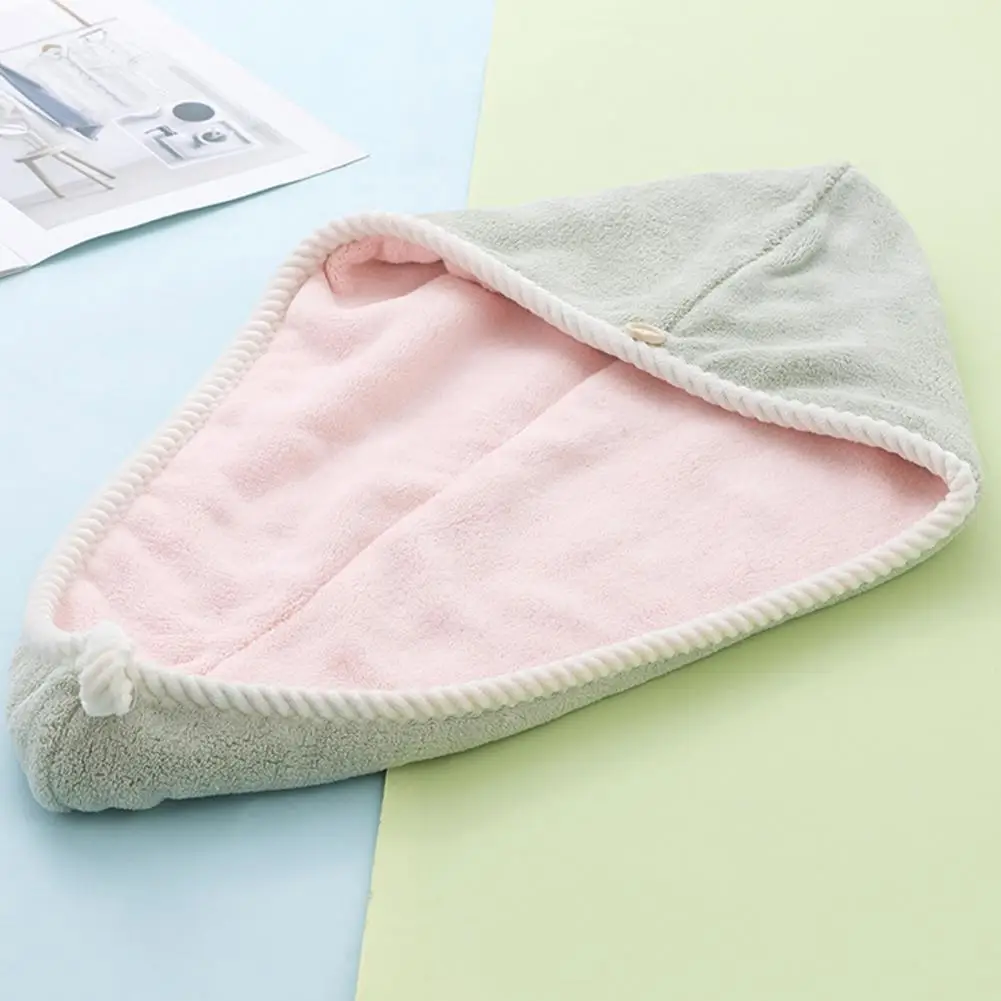 Coral Fleece Shower Wrap Microfiber Hair Towel Wrap for Women Quick Dry Absorbent Turban Anti-frizz Lightweight for Long for Wet