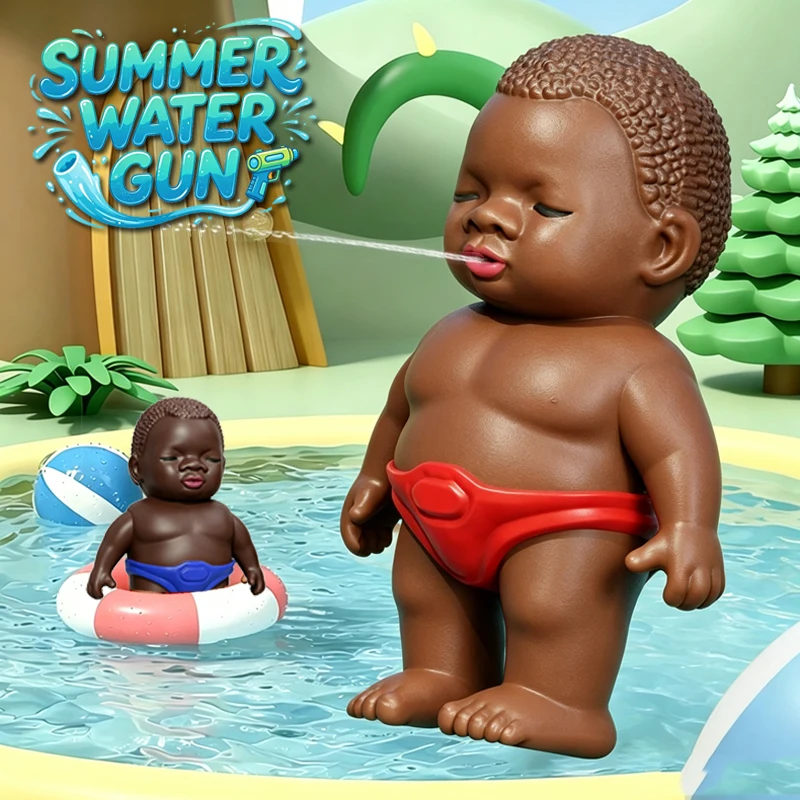 

Funny Creative Doll Water Gun Outdoor Summer Pool Beach Squirt Toy Novelty Mouth Spraying Prank Toy Birthday Party Favor Gift