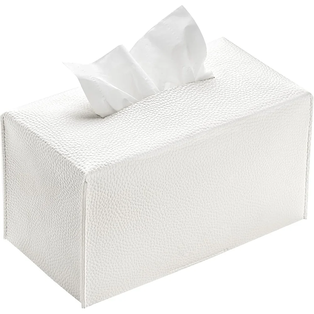 

Чехол для коробки для салфеток из искусственной кожи, прямоугольный чехол для салфеток, органайзер, держатель для туалетного столика, прикроватных туалетных столиков, гостиной, офиса