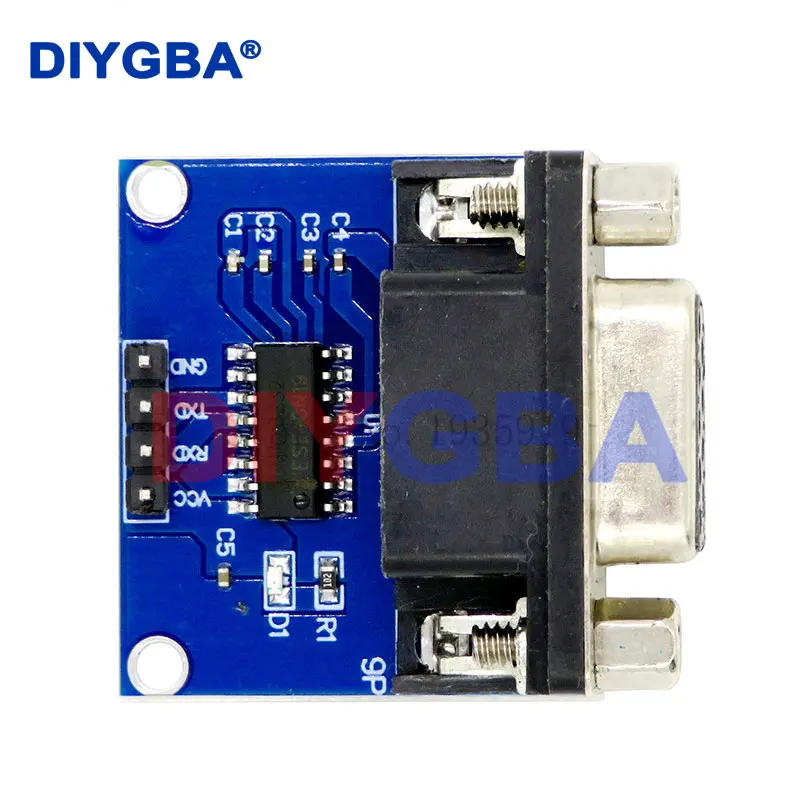 

100pcs/lot MAX3232 RS232 to TTL Serial Port Converter Module DB9 Connector MAX232