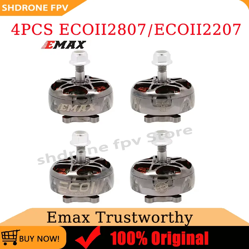 

EMAX ECOII 2807 1300/1700/1500KV or ECOII 2207 1700/1900/2400KV Outrunner Brushless Motor for RC FPV Drone Quadcopter DIY Parts