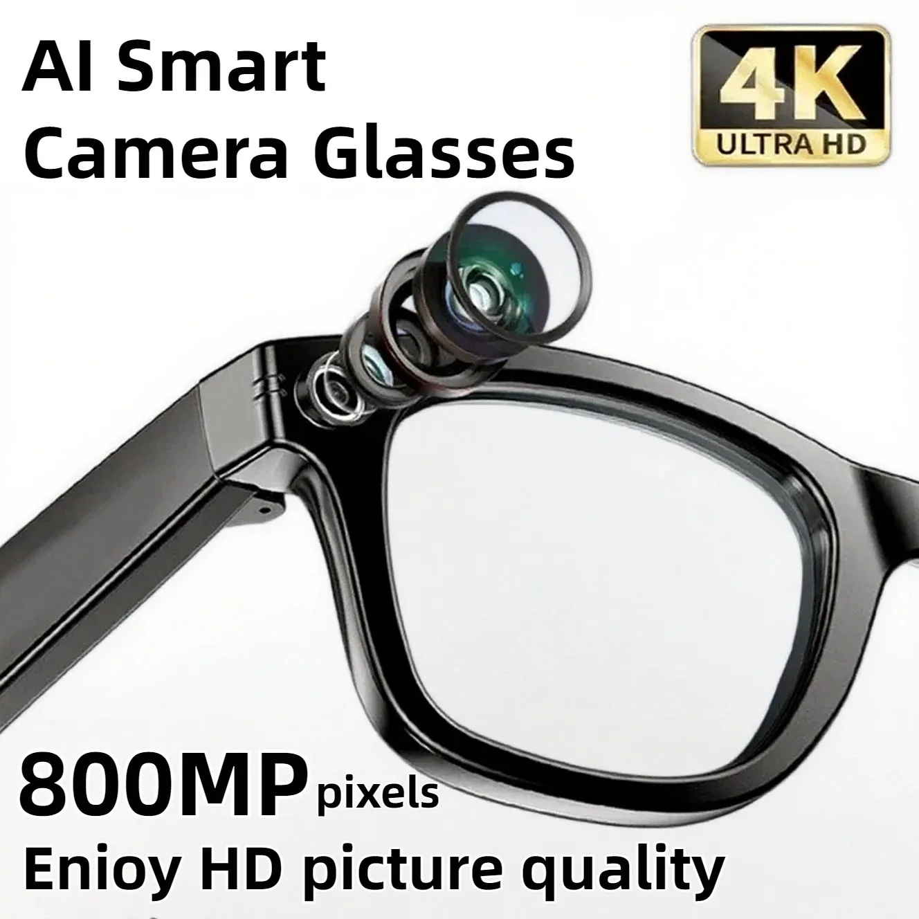 

4K AI Smart Photochromic Glasses Camera Bluetooth Call Voice Assistant Music Player Translate Multifunction Glasses for Xiaomi