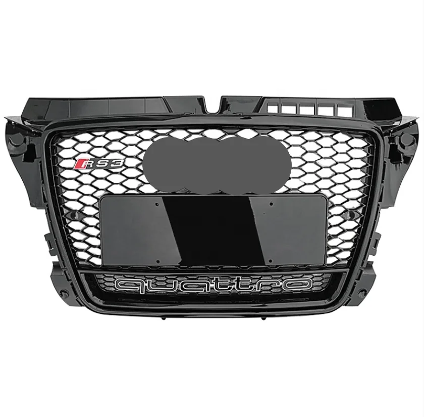 

Automotive Parts Honeycomb Front Grille For A3 8P 2008-2013 Upgrade RS3 quattro Style Radiator Grill