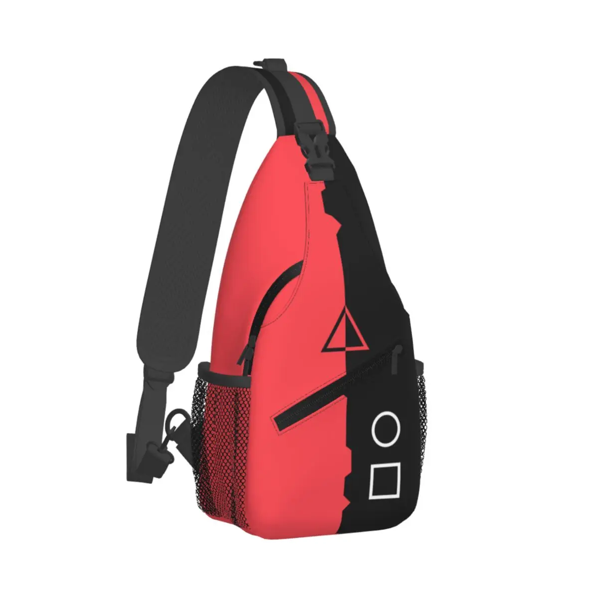 Sling geometria triângulo círculo sacos de peito crossbody mochila esportes ao ar livre daypacks moda saco