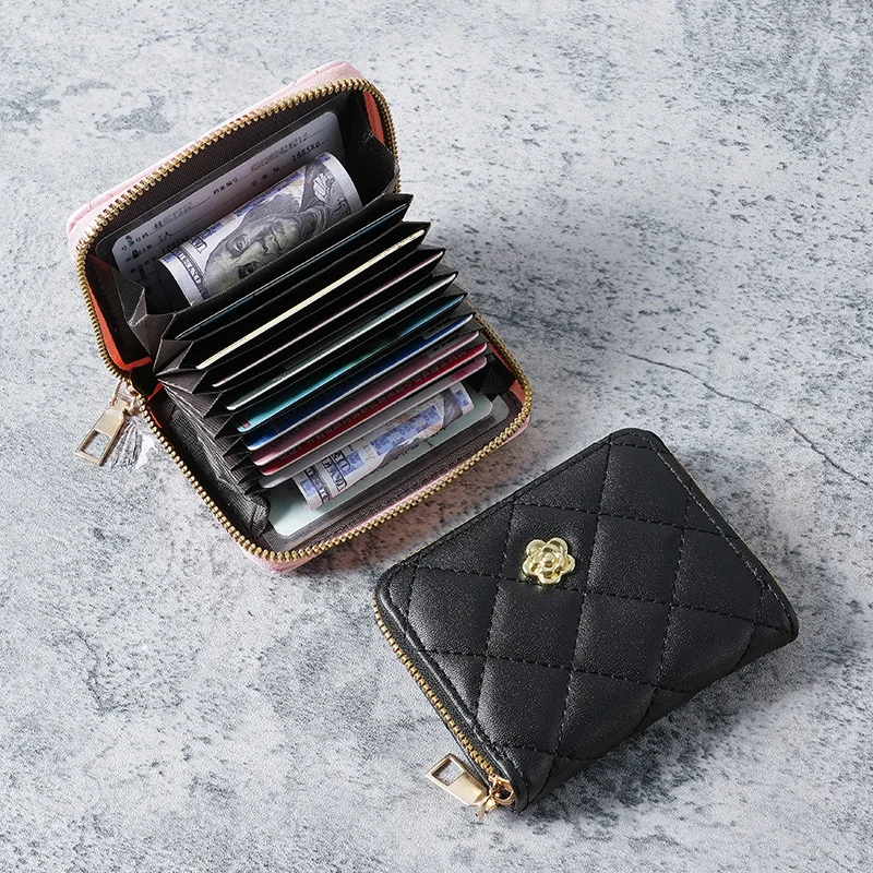 New Europe and the United States luxury fresh fragrance ladies wrist wallet card multi-card ladies cross-border mobile phone bag