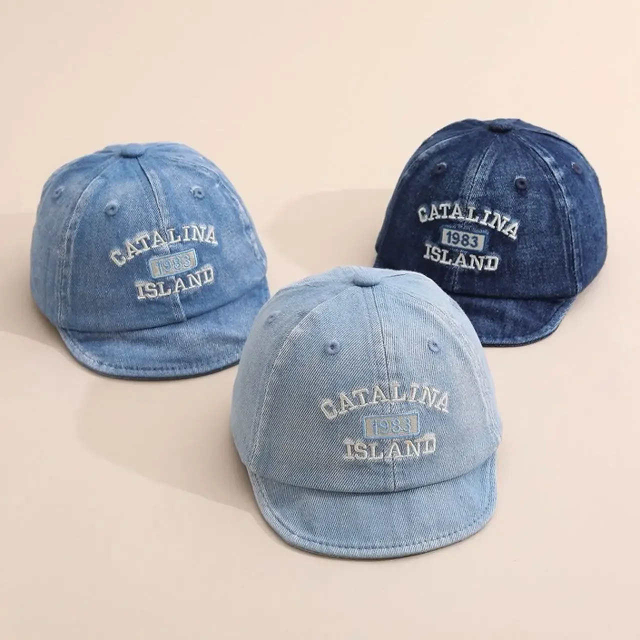

Новая джинсовая бейсболка для малышей с мягким козырьком, летняя, регулируемая, с завязками, для защиты от солнца