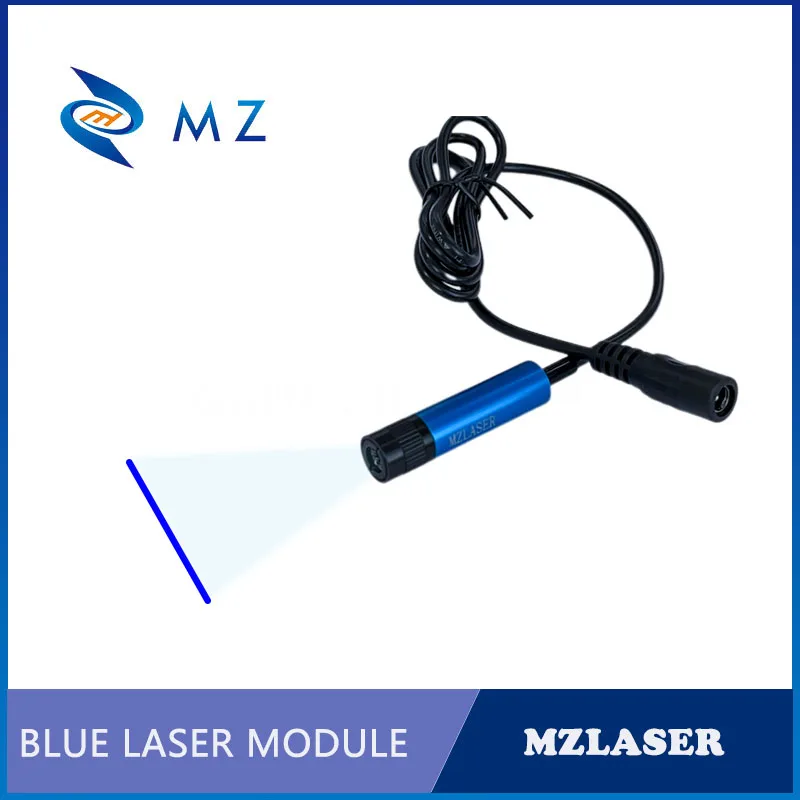 Lente PMMA compacta de alta estabilidad, enfoque ajustable, Línea Azul, D12 mm, 405nm, 20mW, módulo láser de alta definición sin luz perdida