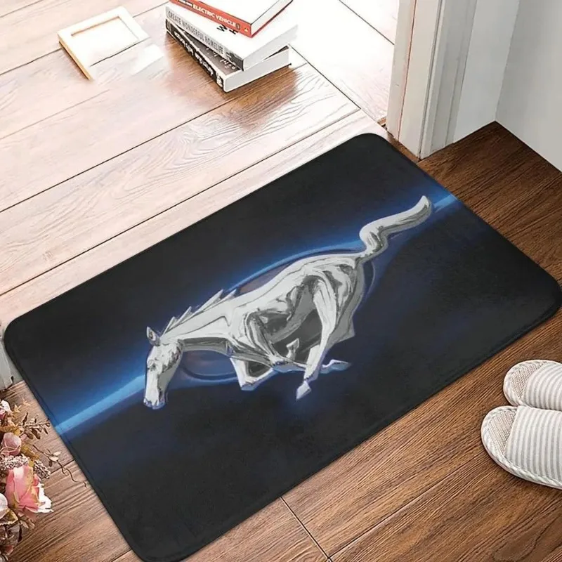 Ford Mustang Doormat Anti-skid Super Absorbent Bathroom Floor Mats Home Entrance Rugs Kitchen Living Room Bedroom Carpet Footpad