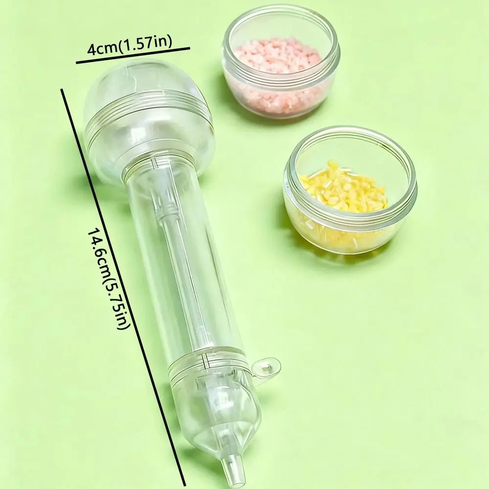 Transparenter Druckperlen-Stift 3D-Pixel-Puzzle Rutschfester Automatischer Druckperlen-Stift mit Perlenbehältern Handgefertigt