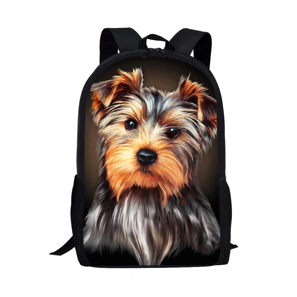 

Cute Yorkshire Terrier Dog Print Backpack Student School Bag Boys Girls Book Bag Teenager Daily Casual Backpack Travel Rucksacks