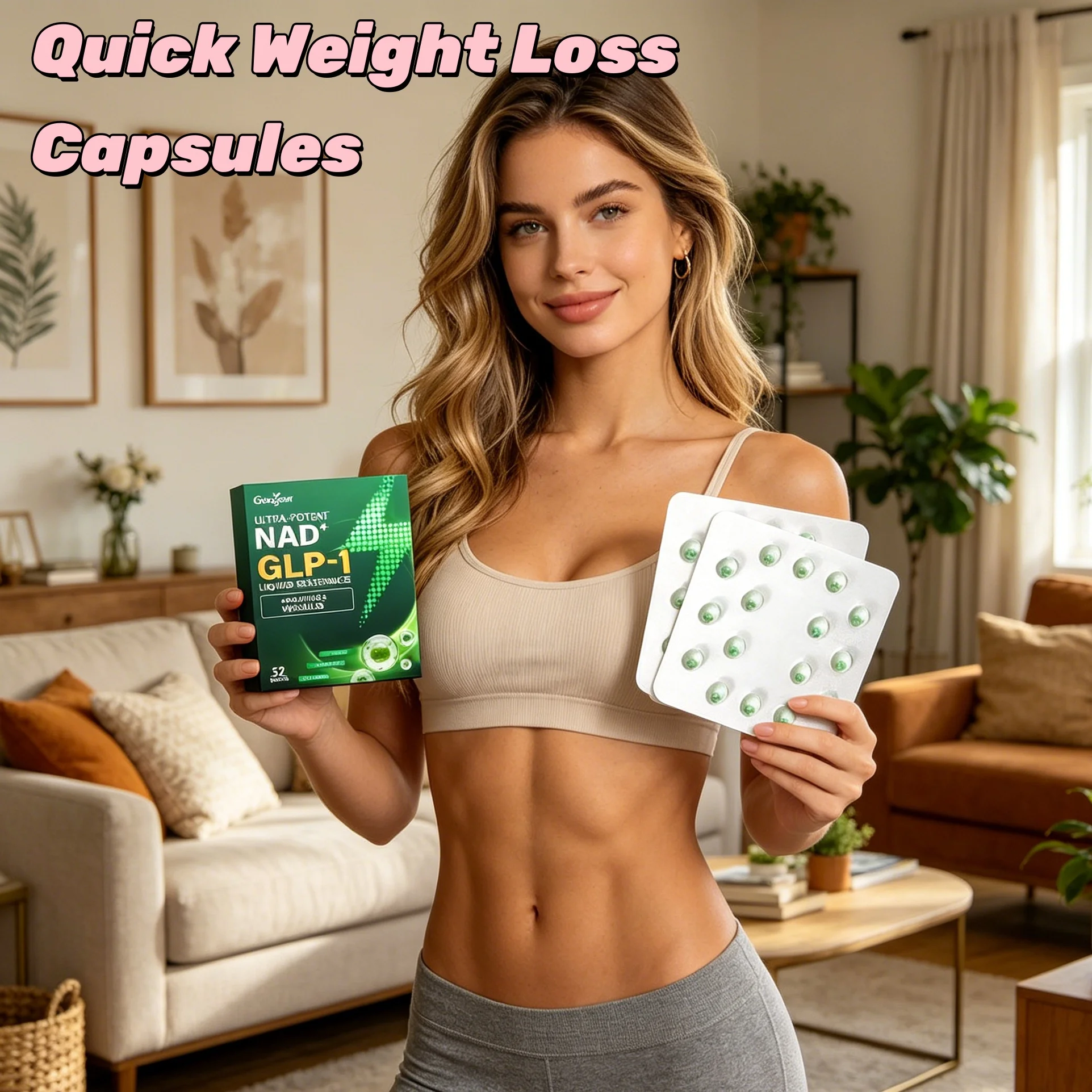 Weight Management Popping Bead Capsules Natural Fat Control Metabolism Boost Slimming Appetite Suppress Body Detox Supplement