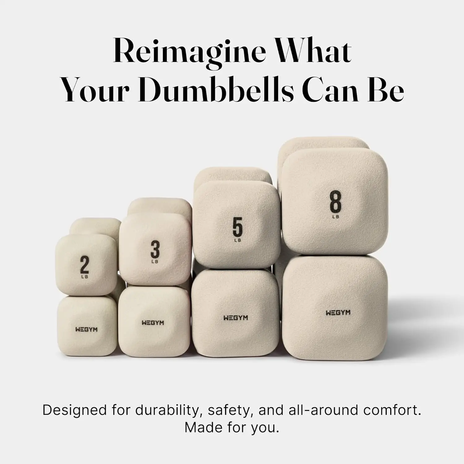 Hantle kwadratowe z antypoślizgowymi uchwytami, stabilne obciążenia wolne do ćwiczeń w domu, zapobiegają przewracaniu się podczas ćwiczeń