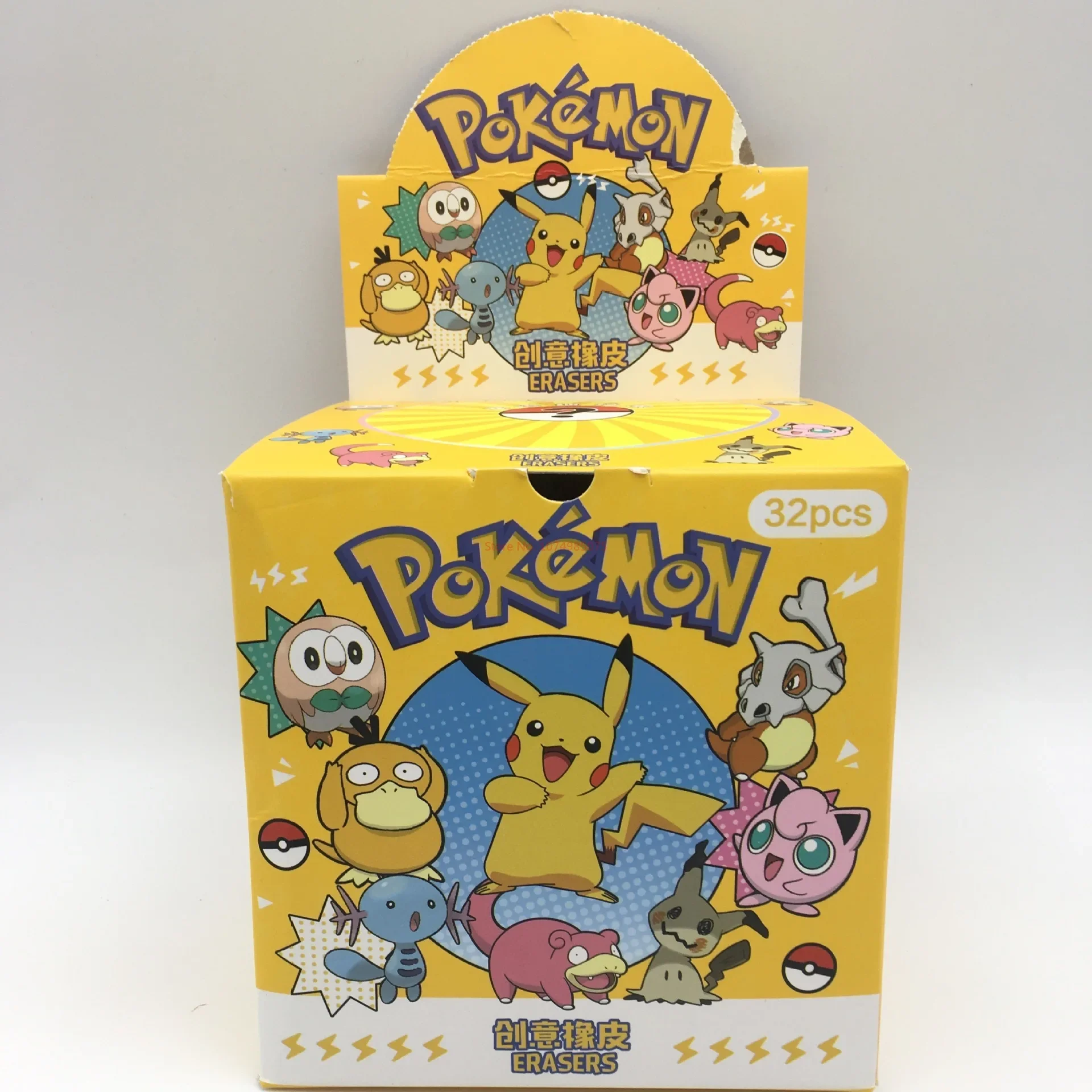 Imagem -05 - Anime Pikachu Borracha Elf Pet Família dos Desenhos Animados Borracha Bonito Estudante Suprimentos Papelaria Estudante Suprimentos Atacado 32 Pcs