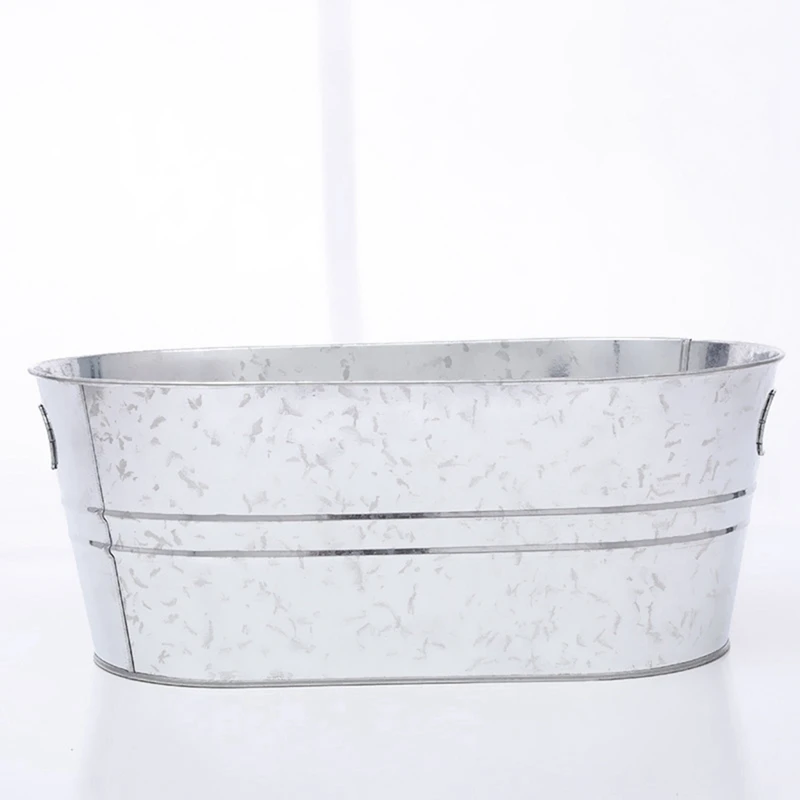 2PCS Metal Ice Bucket Insulated Champagne Bucket Beer Drink Storage Cooler Drink Cocktail Bar Ice Bucket Large Capacity