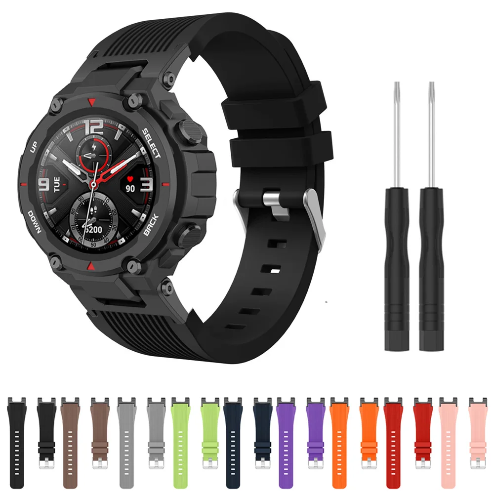 Soft Silicone Strap For Amazfit T REX T-Rex Smart Watch Band Sports Belt For Xiaomi Huami Amazfit T Rex Pro Correa Wristband