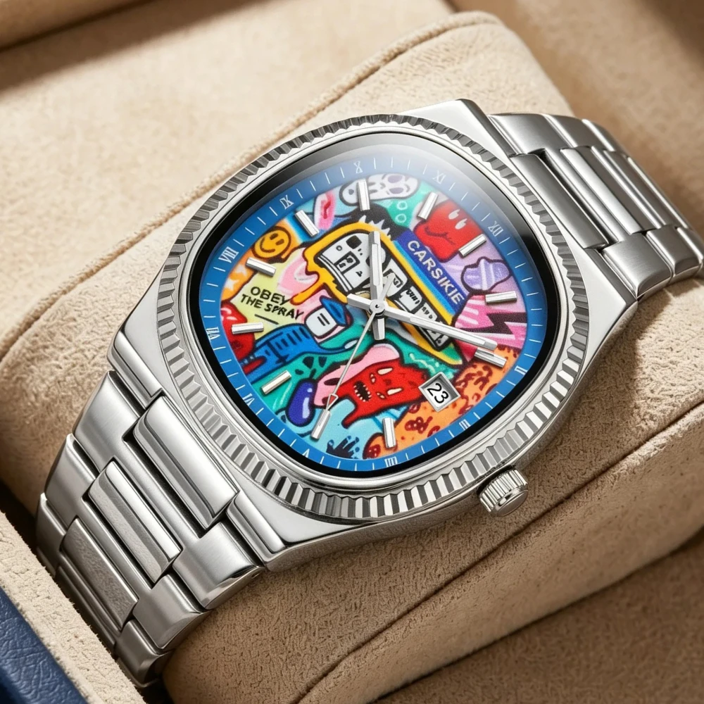 Business Cartoon Creative Animation Quartz Watch Men High Quality Hot Casual Steel Top Sport AAA Men Watch Male Clock Relogio