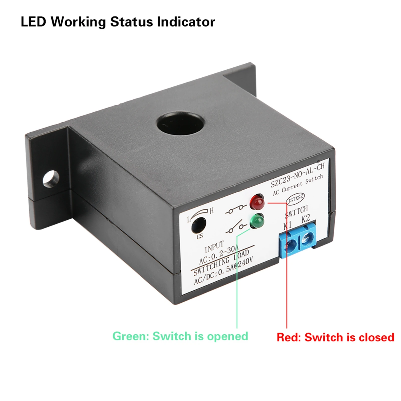 SZC23‑No AL‑CH AC Current Sensing Switch Normally Open Current Sensing Switch  Adjustable AC 0.2‑30A SZC23‑No AL‑CH