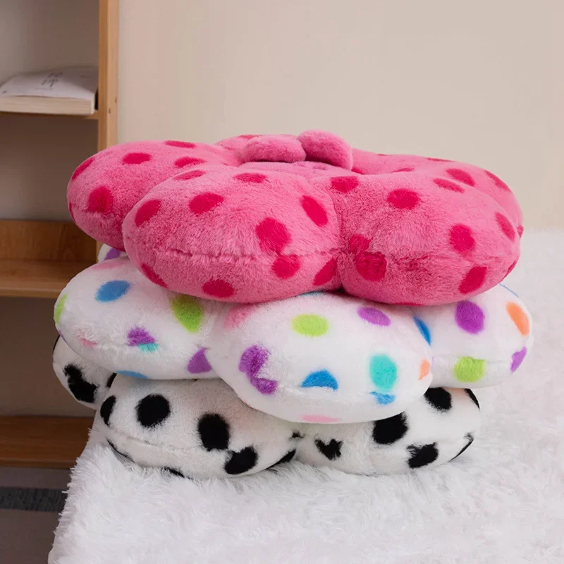 Creative Fluffy Wave Point Cat Dog Rabbit Plush Cat Flower Seat Cushion Soft Appease Pillow Creative Stuffed Toys Gifts