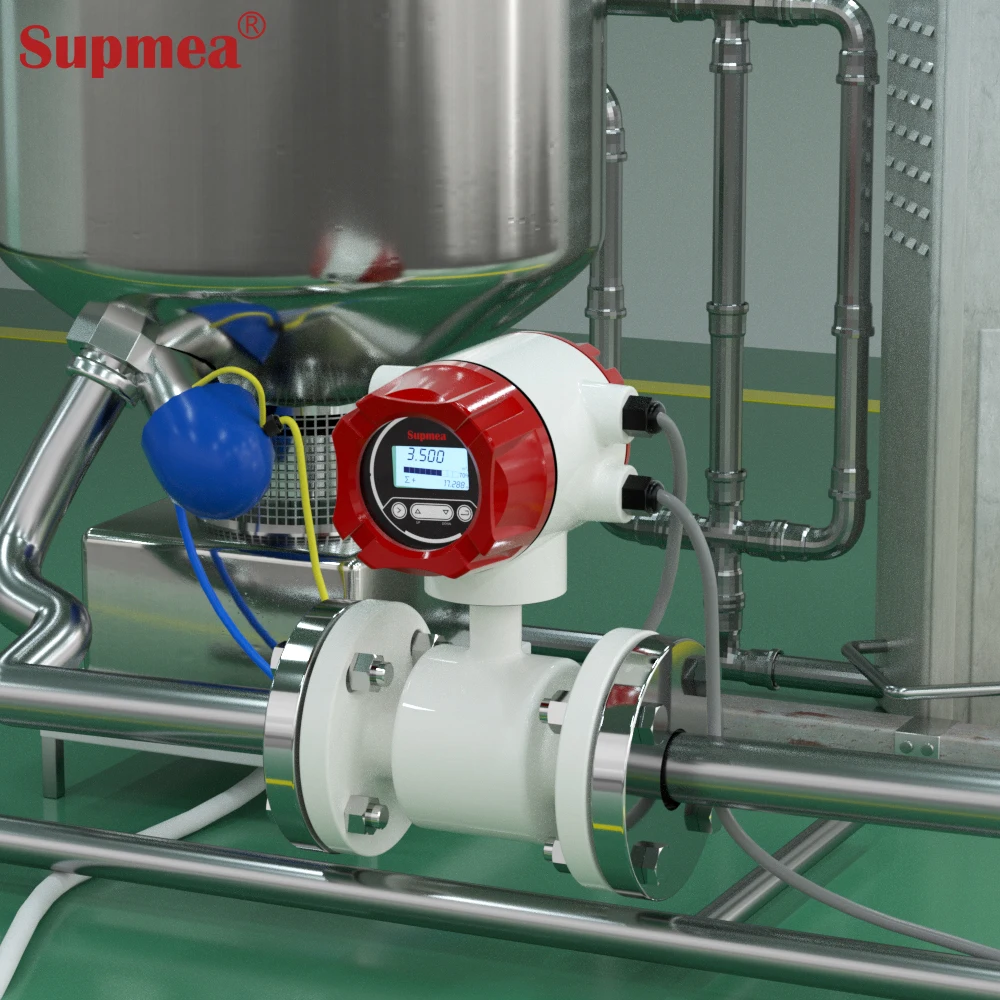 Ce ATEX Rs485 Liquid 220V Magnetic Water Flow Meter 4-20ma Ss316l Split Type Electromagnetic Flow Meter