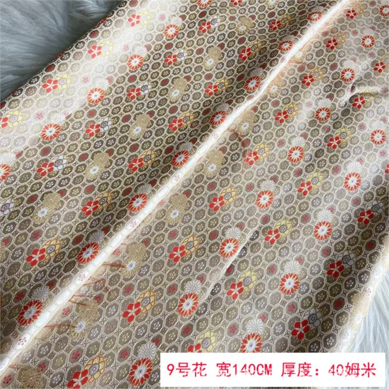 Jacquard silk brocade fabric armor cheongsam coat windbreaker for spring and autumn