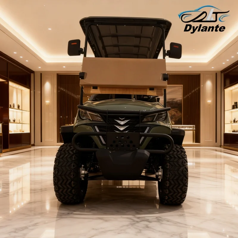 New Design Electric Golf Cart 4KW 5KW Motor CE Certified Sightseeing Car 30% Max Driving Slope High Speed Solar Panel Club Car