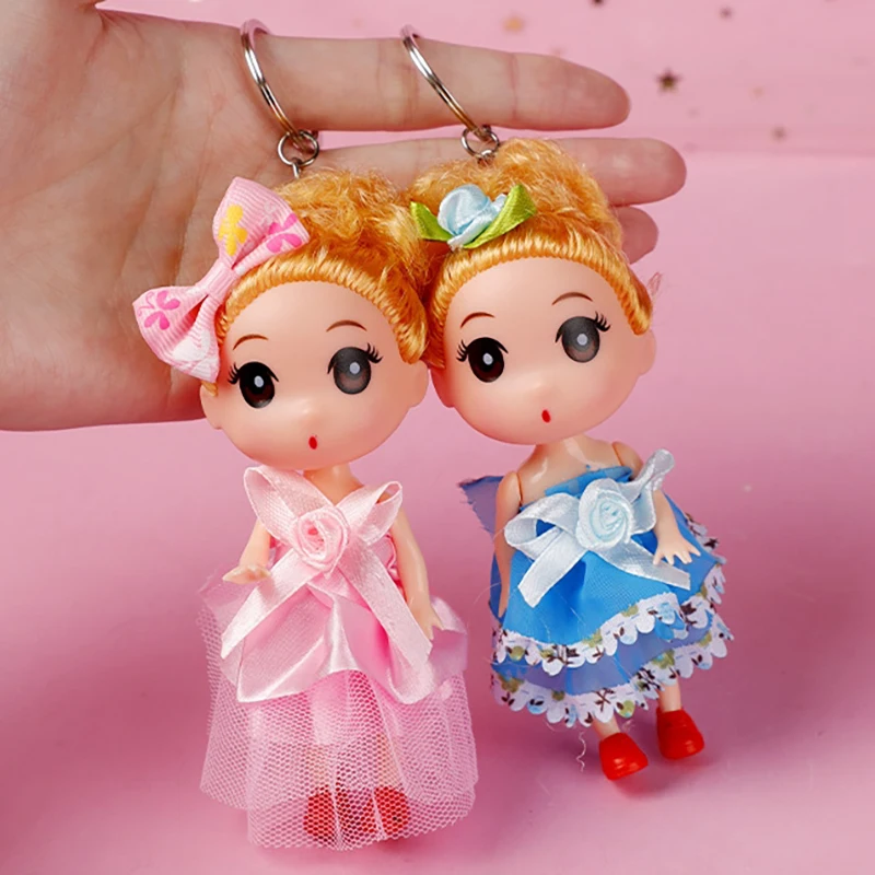 Creative Cartoon Cute Girl Princess Doll Toy Keychain Pendant Children's Play House Toys Mini Princess Doll Girls Birthday Gifts